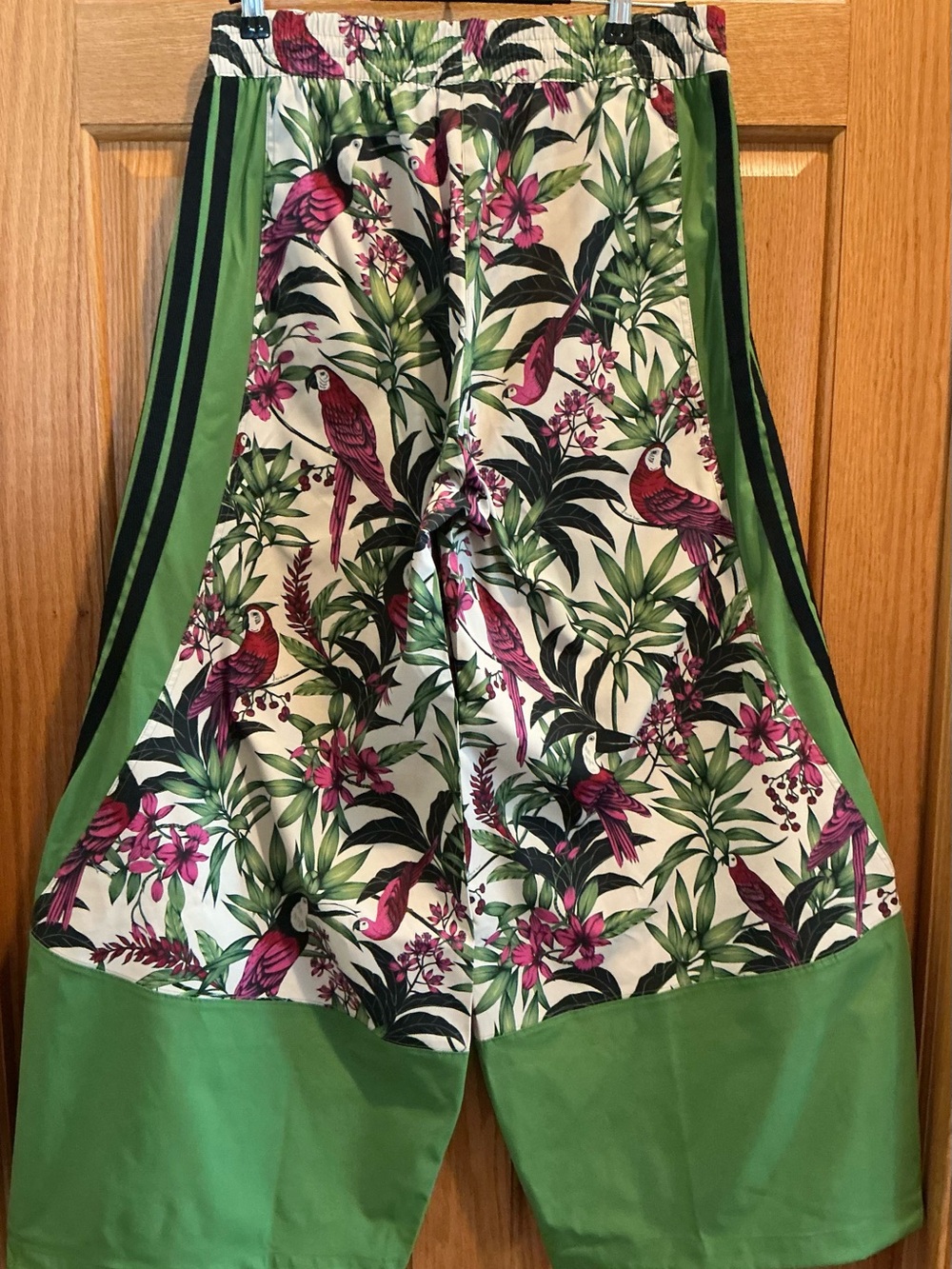 Adidas x Farm Rio Premium Track Pants W/ Tropical Print Crew Green New Size M - Picture 4 of 10